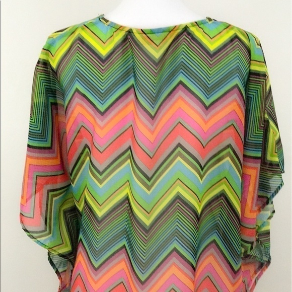 Ella Moss Isla Tunic Cover Up Semi Sheer Small - Picture 5 of 8